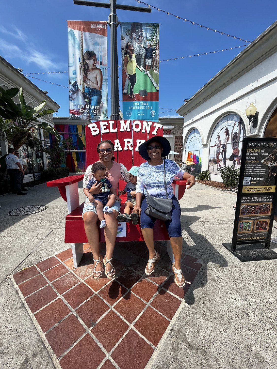 Oludayo Olorundara with her family at Belmont Park
