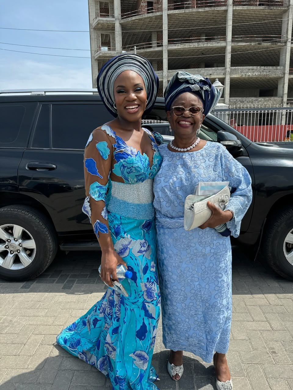 Oludayo Olorundara in blue lace