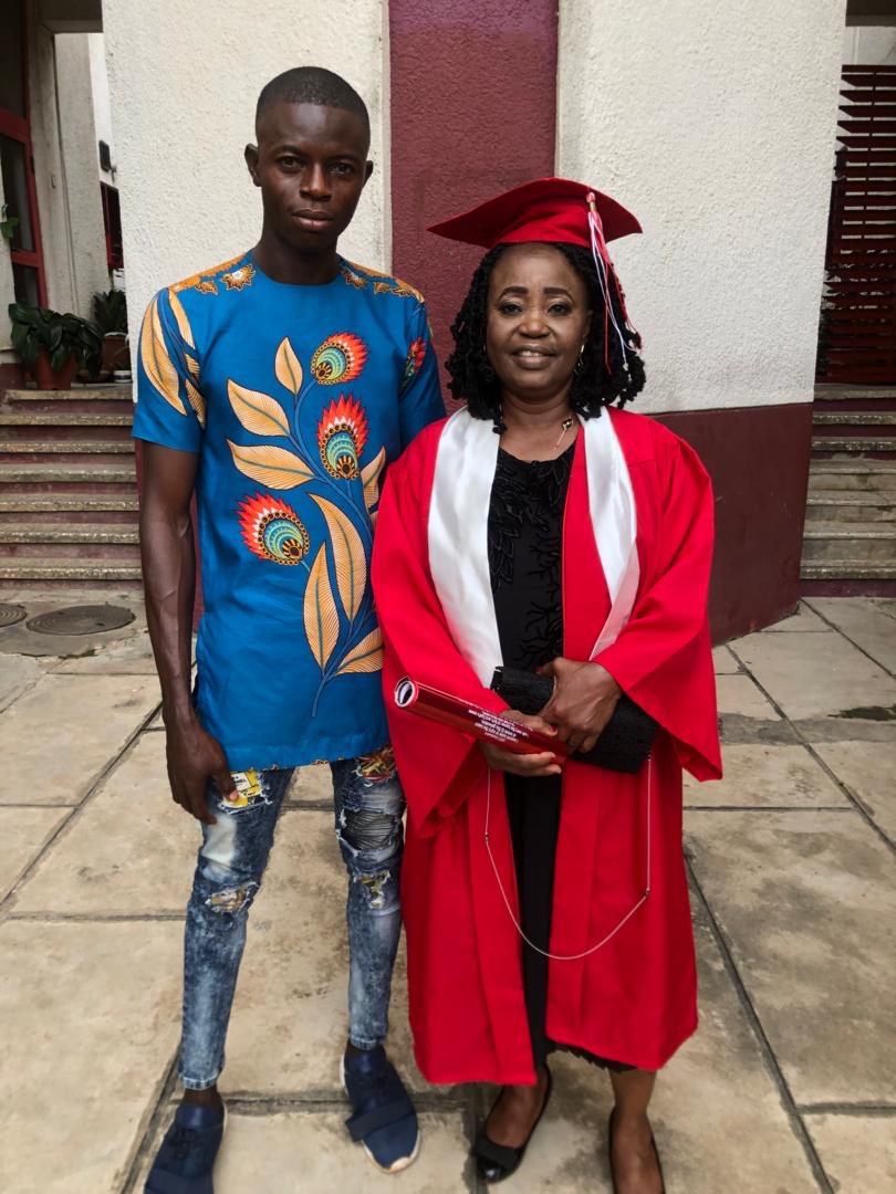 Oludayo Olorundara in her graduation gown at Rhema Bible Training School