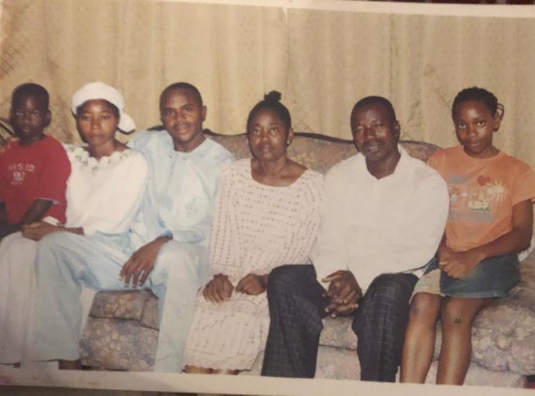 Oludayo Olorundara with her husband and family