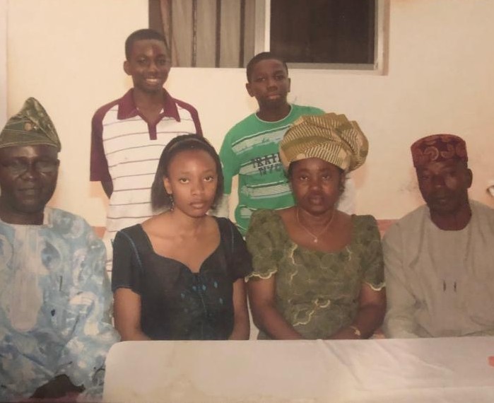 Oludayo Olorundara with her husband and family