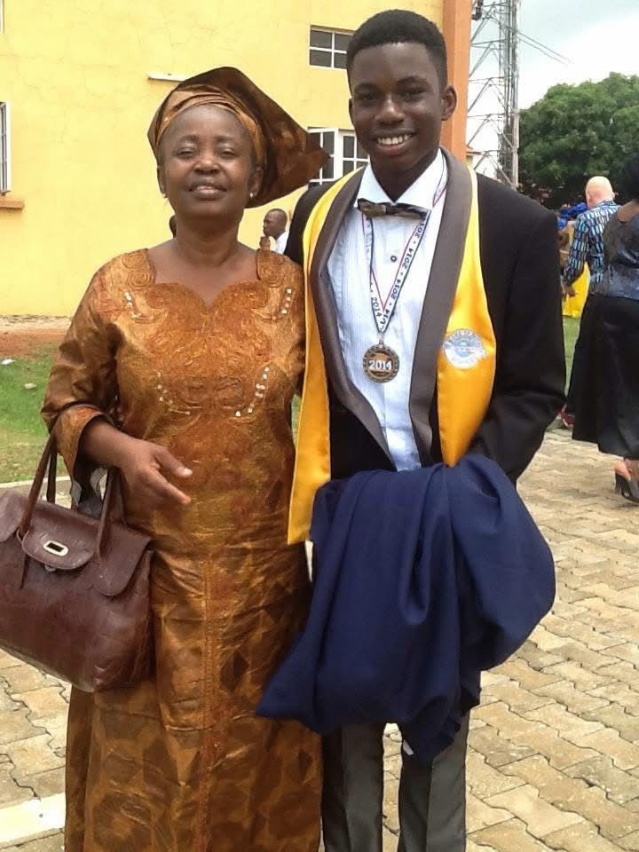 Oludayo Olorundara with her son at his graduation