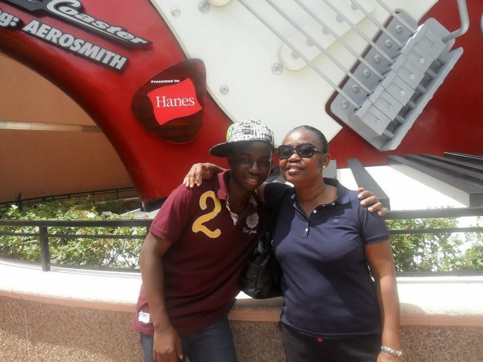 Oludayo Olorundara with her son