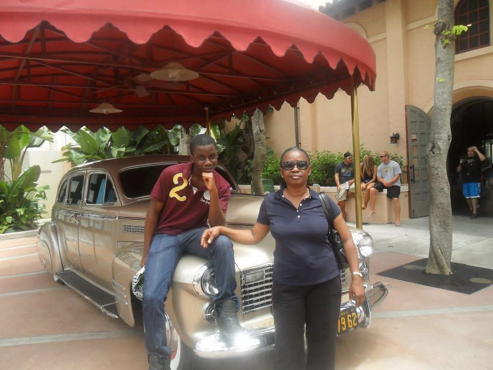 Oludayo Olorundara with her son