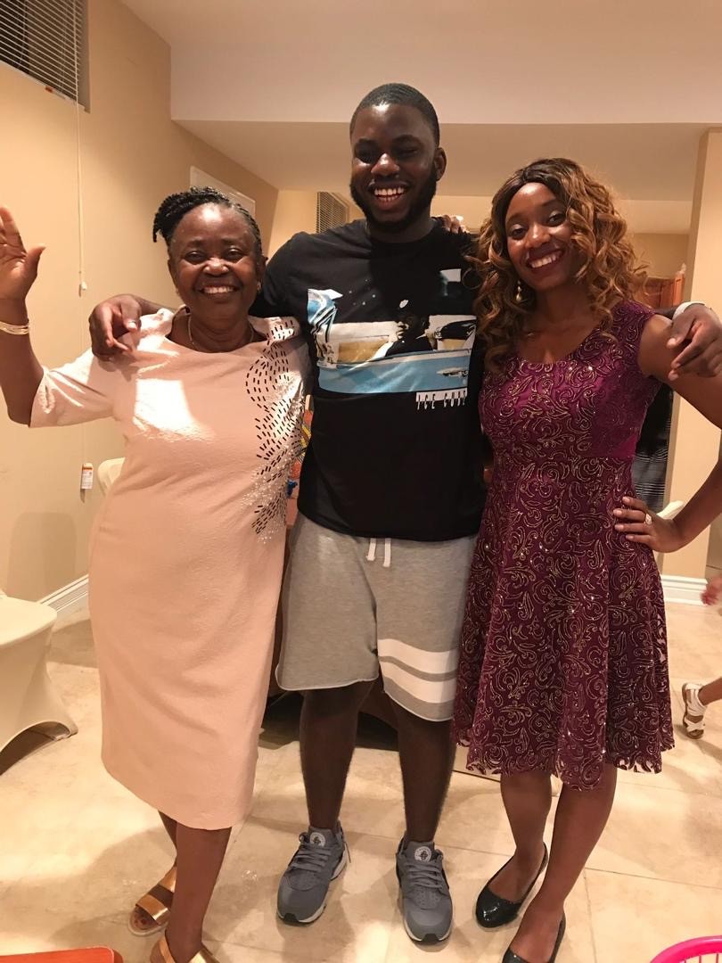 Oludayo Olorundara with her son and daughter
