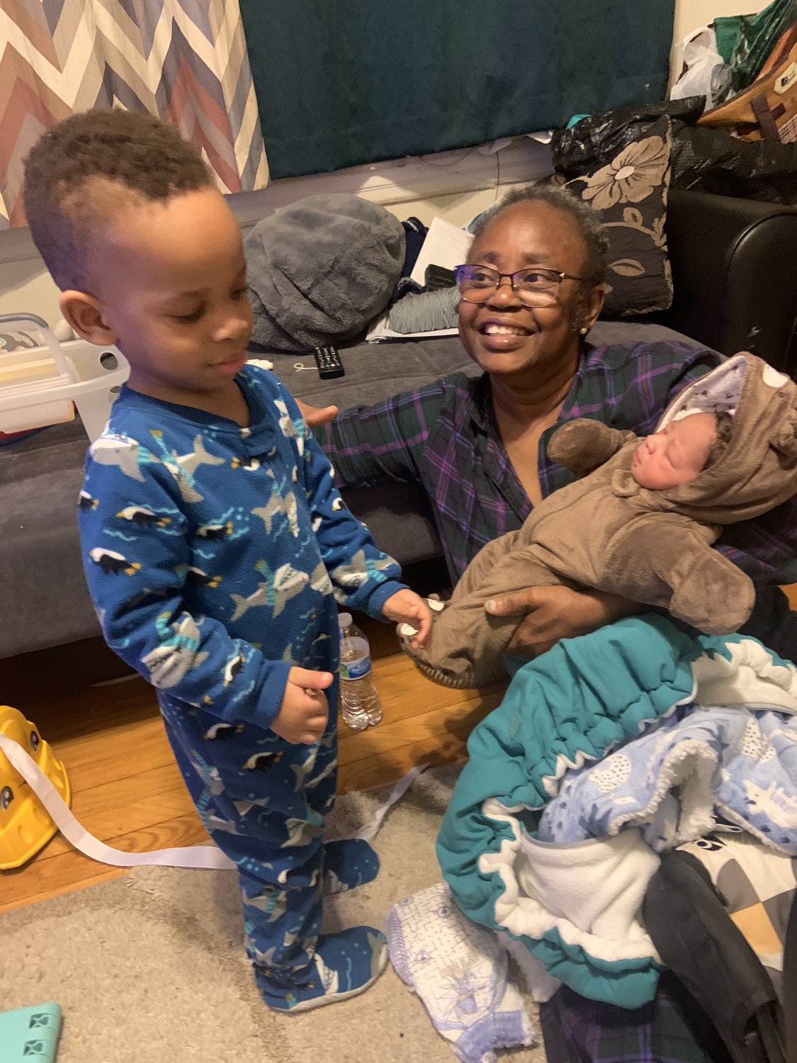 Oludayo Olorundara with her grandchildren